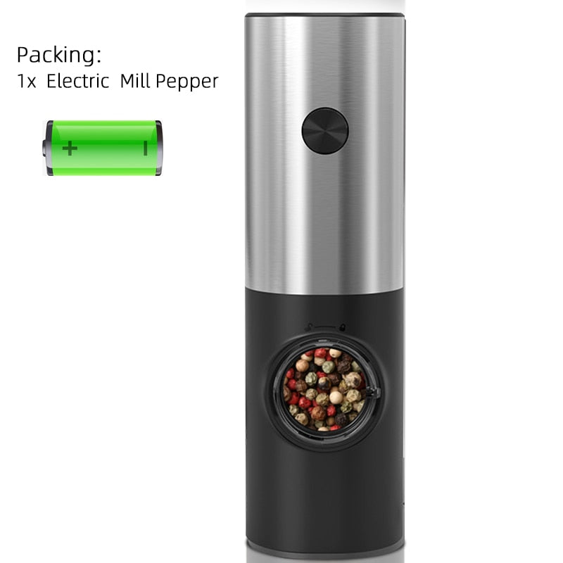 Electric Pepper And Salt Grinder With LED