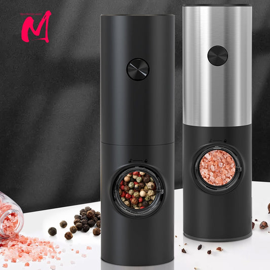 Electric Pepper And Salt Grinder With LED